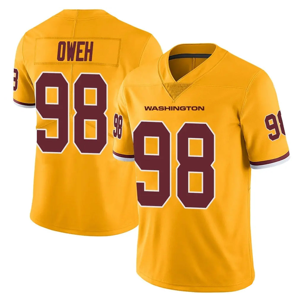 STECN W.Commanders #98 Odafe Oweh Player Gold Limited Color Rush Home Game Stitched Jerseys