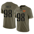 STECN W.Commanders #98 Odafe Oweh Player Olive Salute To Service Limited Home Game Stitched Jerseys