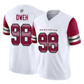 STECN W.Commanders #98 Odafe Oweh Player White Vapor F.U.S.E. Limited Home Game Stitched Jerseys