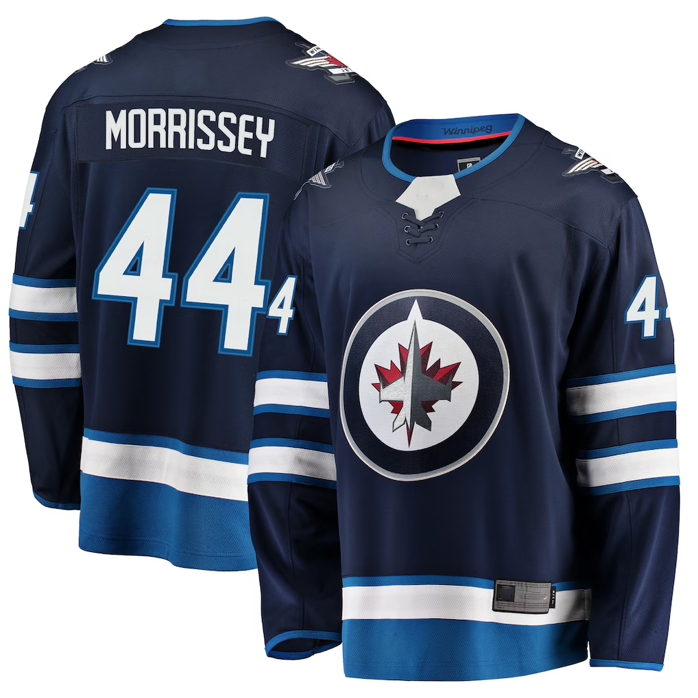 STECN W.Jets #44 Josh Morrissey Navy Breakaway Replica Jerseys
