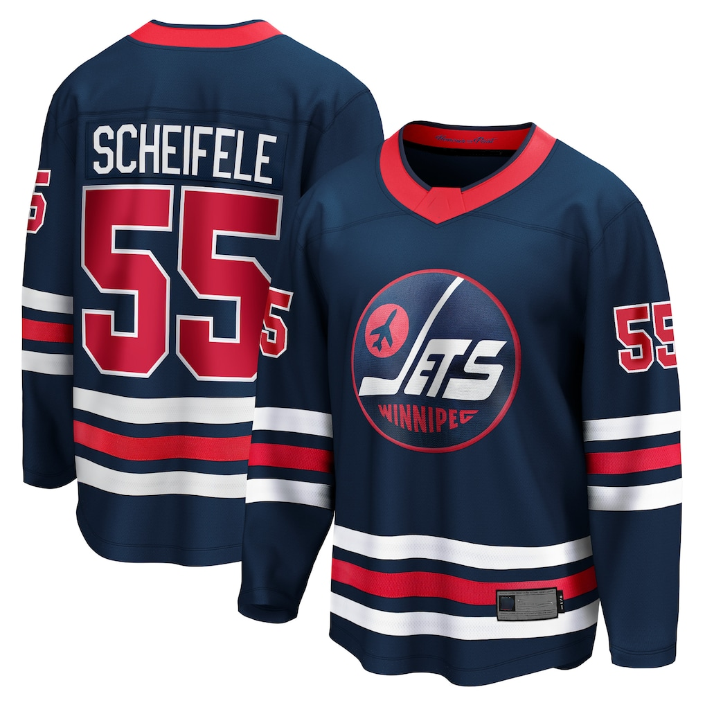 STECN W.Jets #55 Mark Scheifele Navy Breakaway Jerseys