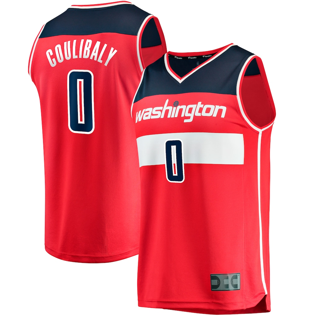 STECN W.Wizards #0 Bilal Coulibaly Red Fast Break Replica Jerseys - Icon Edition