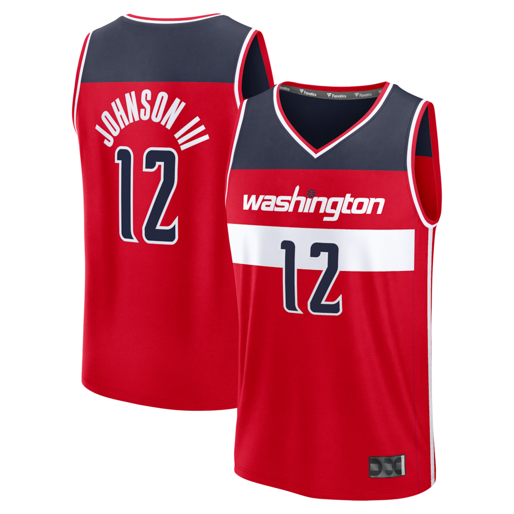 STECN W.Wizards #12 Tre Johnson III Red Fast Break Replica Jerseys - Icon Edition