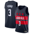 STECN W.Wizards #3 Trae Young Navy Swingman Jerseys - Statement Edition