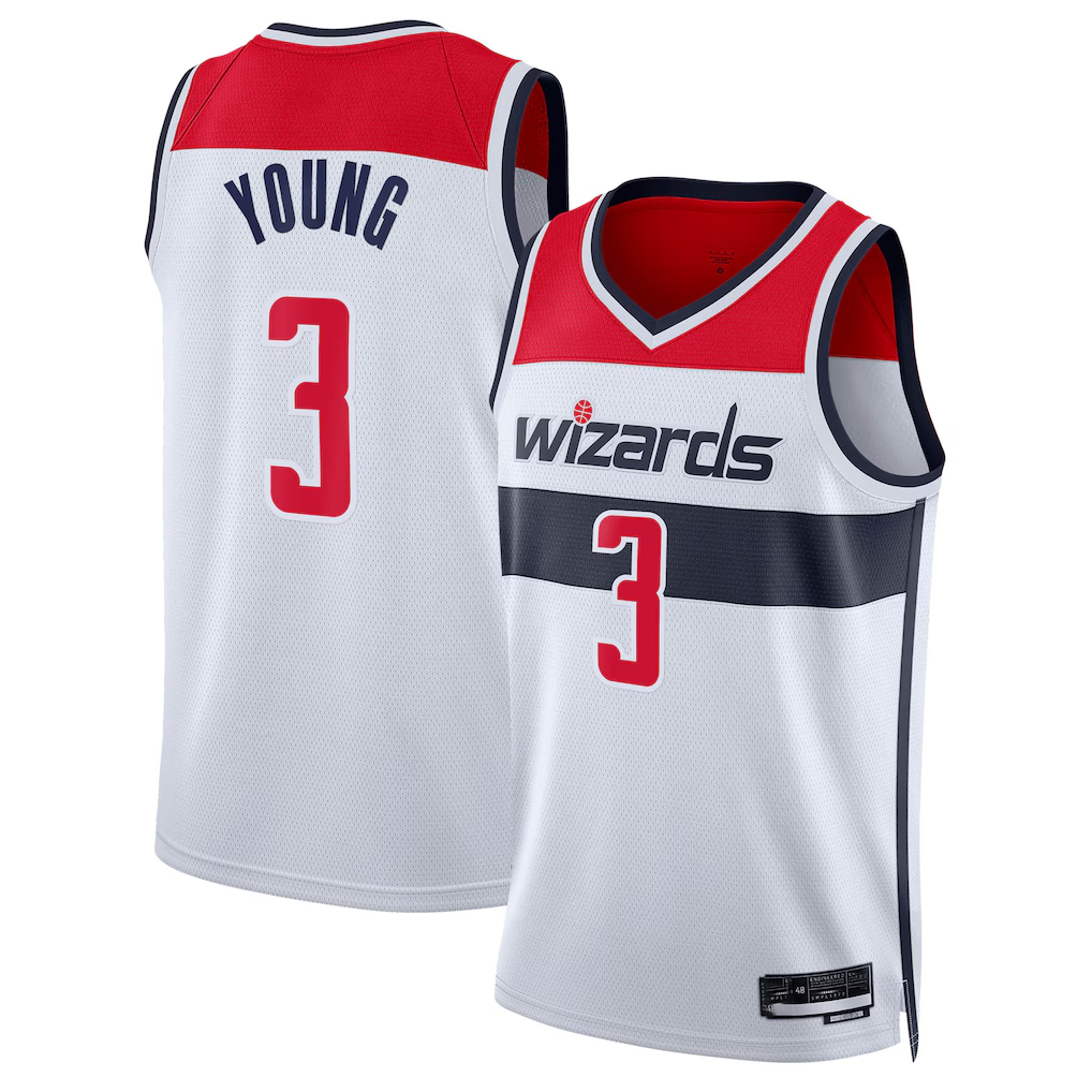 STECN W.Wizards #3 Trae Young White Swingman Jerseys - Association Edition