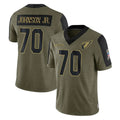 A.Cardinals #70 Paris Johnson Jr. Player Olive Salute To Service Limited Game STECN Stitched Jerseys