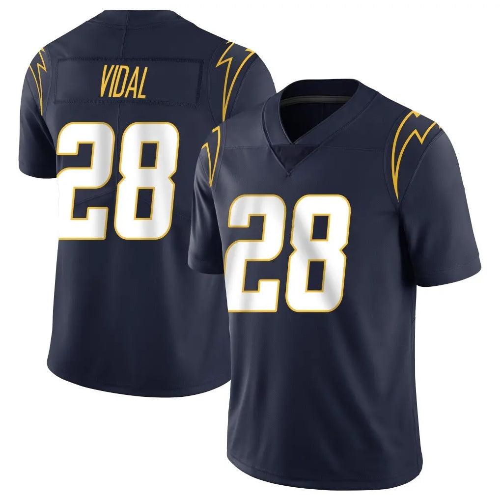 LA.Chargers #28 Kimani Vidal Player Navy Limited Vapor Untouchable Home Game STECN Stitched Jerseys