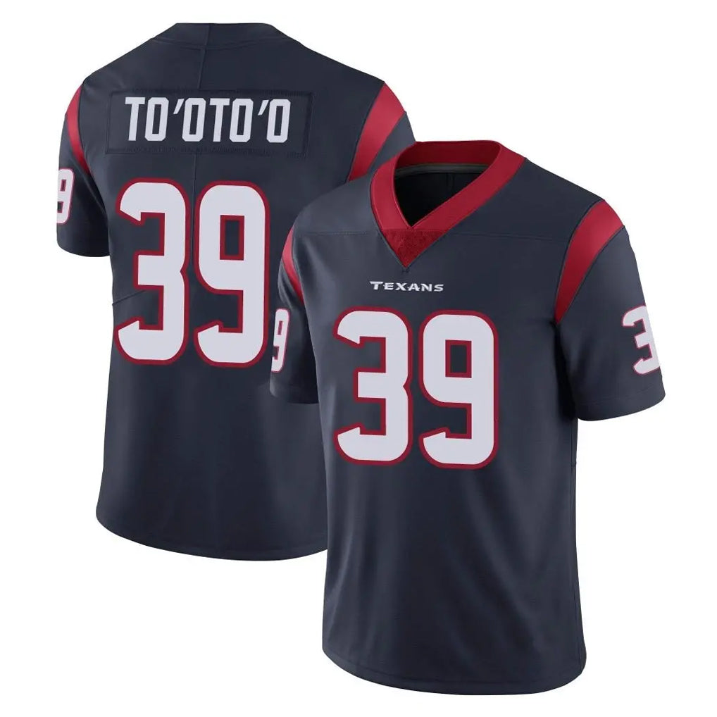 H.Texans #39 Henry To'oTo'o Player Navy Limited Vapor Untouchable Home Game STECN Stitched Jerseys