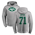 NY.Jets #71 Josh Myers Player Gray LOGO Pullover Hoodies Limited Game STECN Stitched Jerseys