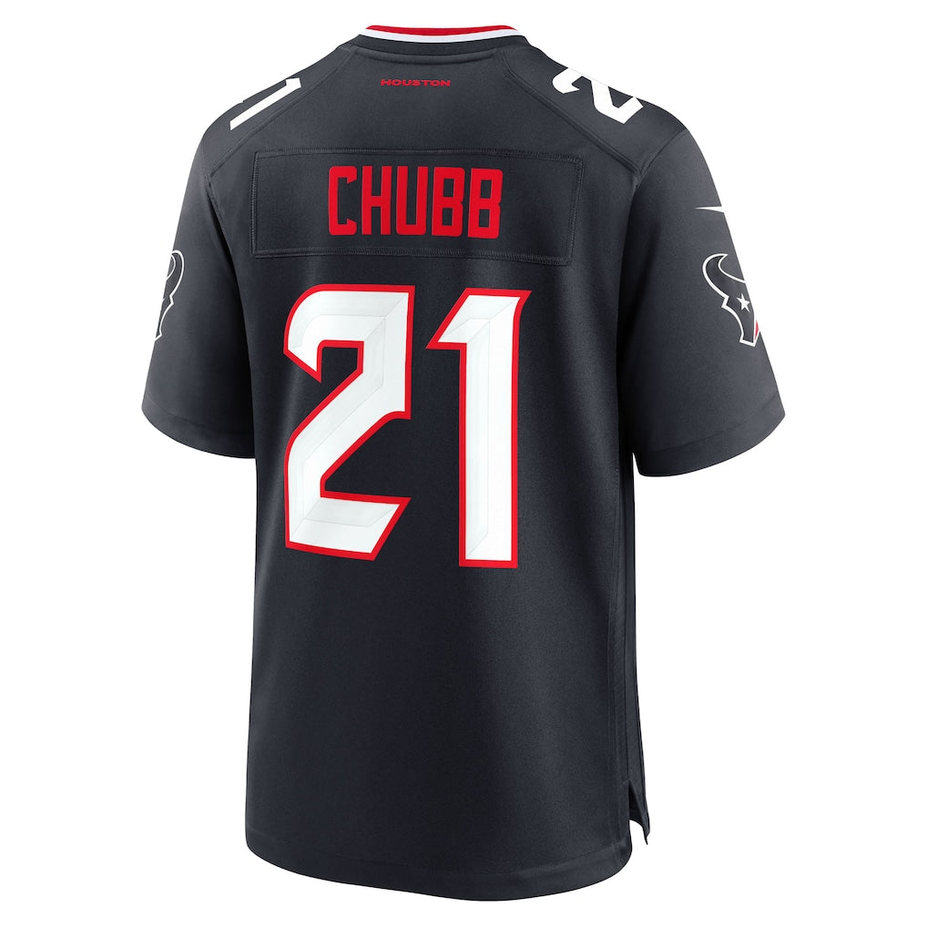 STECN H.Texans #21 Nick Chubb Navy Team Game Jersey