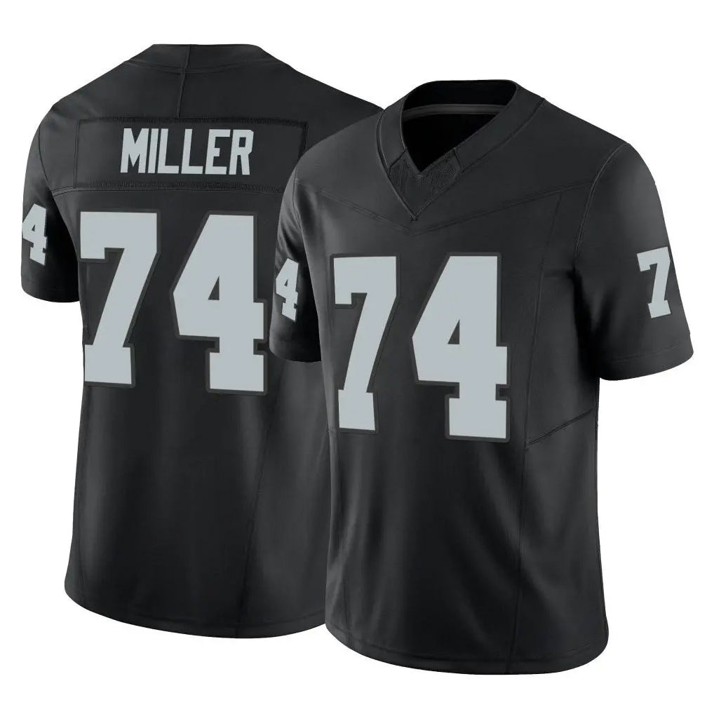 LV.Raiders #74 Kolton Miller Player Black Limited Vapor F.U.S.E. Home Game STECN Stitched Jerseys