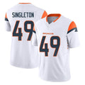 D.Broncos #49 Alex Singleton Player White Limited Vapor F.U.S.E. Home Game STECN Stitched Jerseys