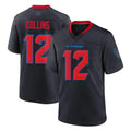H.Texans #12 Nico Collins Player Navy 2nd Alternate Home Game STECN Stitched Jerseys