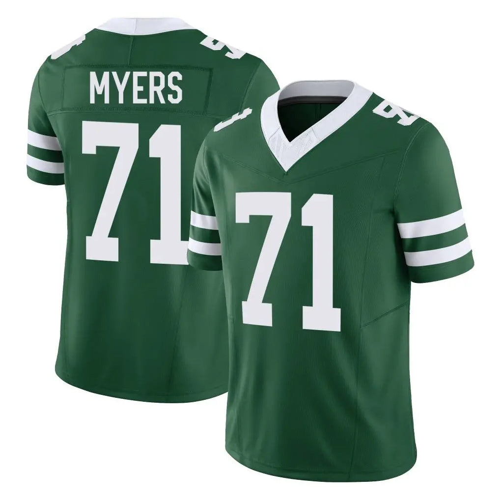 NY.Jets #71 Josh Myers Player Green Legacy Limited Vapor F.U.S.E. Home Game STECN Stitched Jerseys