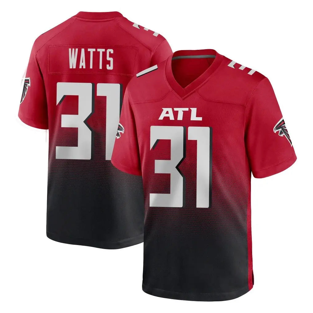 A.Falcons #31 Xavier Watts Player Red Home Game STECN Stitched Jerseys