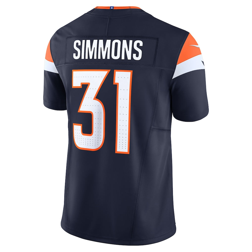 STECN D.Broncos #31 Justin Simmons Navy Vapor F.U.S.E. Limited Jersey