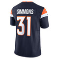 STECN D.Broncos #31 Justin Simmons Navy Vapor F.U.S.E. Limited Jersey