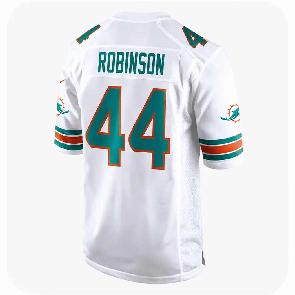 M.Dolphins #44 Chop Robinson Player White Limited Home Game STECN Stitched Jerseys