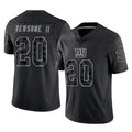NY.Giants #20 Greg Newsome II Player Black Limited Reflective Home Game STECN Stitched Jerseys