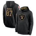 LV.Raiders #87 Michael Mayer Player Black Salute to Service Hoodies Limited Game STECN Stitched Jerseys