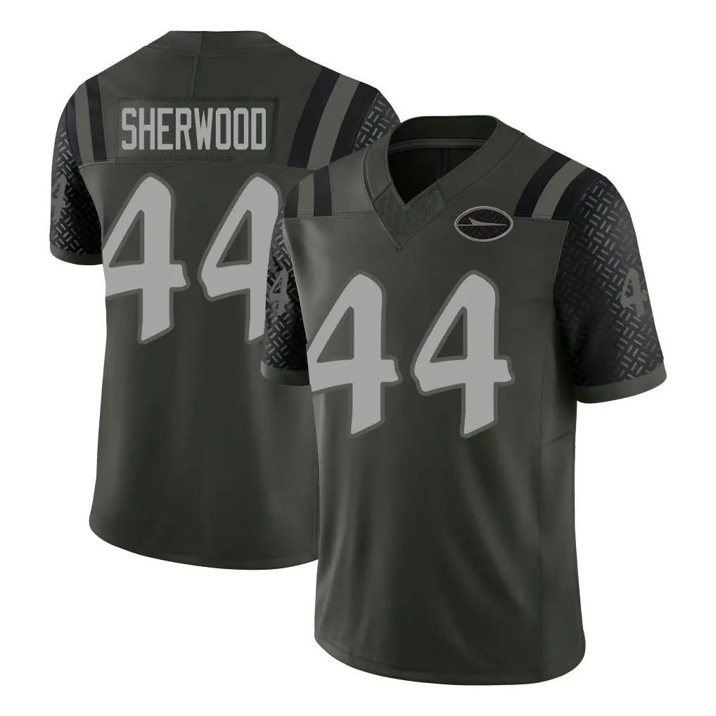 NY.Jets #44 Jamien Sherwood Player Green Limited 2025 Rivalries Collection Home Game STECN Stitched Jerseys