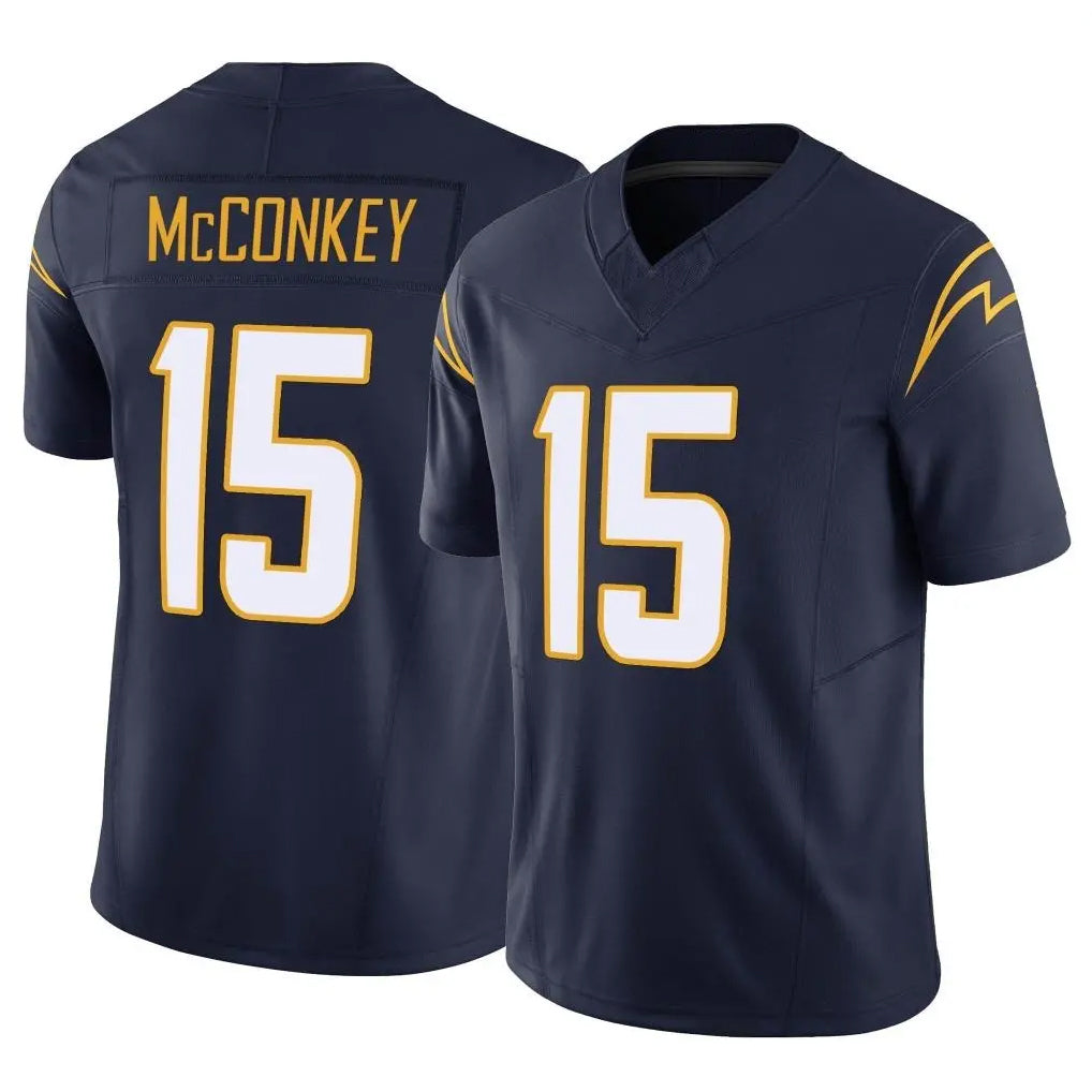 LA.Chargers #15 Ladd McConkey Player Navy Limited Vapor F.U.S.E. Home Game STECN Stitched Jerseys