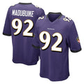 B.Ravens #92 Nnamdi Madubuike Player Purple Color Rush Home Game STECN Stitched Jerseys
