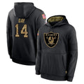 LV.Raiders #14 Matt Gay Player Black Salute to Service Hoodies Limited Game STECN Stitched Jerseys