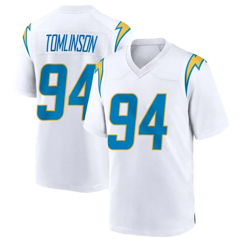 LA.Chargers #94 Dalvin Tomlinson Player White Home Game STECN Stitched Jerseys