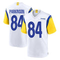 LA.Rams #84 Colby Parkinson Player White Home Game STECN Stitched Jerseys