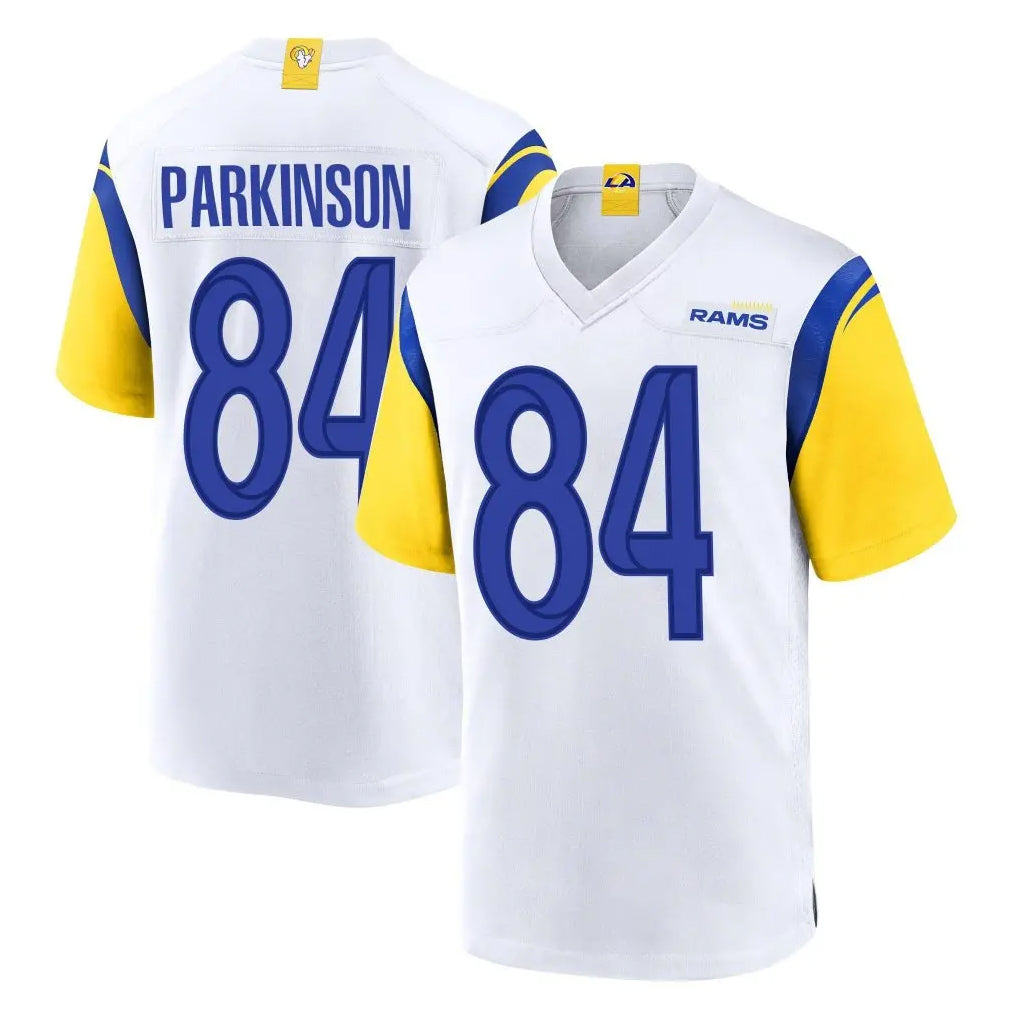 LA.Rams #84 Colby Parkinson Player White Home Game STECN Stitched Jerseys