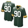 GB.Packers #90 Lukas Van Ness Player Green Home Game STECN Stitched Jerseys