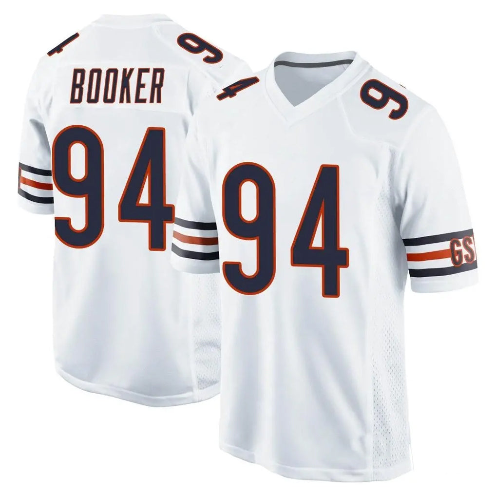 C.Bears #94 Austin Booker Player White Home Game STECN Stitched Jerseys