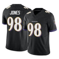 B.Ravens #98 Travis Jones Player Black Vapor F.U.S.E. Limited STECN Stitched Jerseys