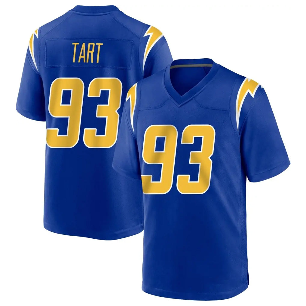 LA.Chargers #93 Teair Tart Player Royal Home Game STECN Stitched Jerseys