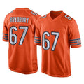 C.Bears #67 Garrett Bradbury Player Orange Home Game STECN Stitched Jerseys