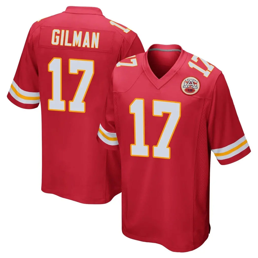 KC.Chiefs #17 Alohi Gilman Player Red Home Game STECN Stitched Jerseys