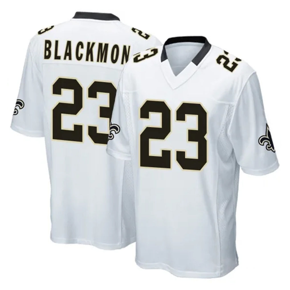 NO.Saints #23 Julian Blackmon Player White Home Game STECN Stitched Jerseys
