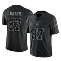 LV.Raiders #87 Michael Mayer Player Black Reflective Limited Game STECN Stitched Jerseys