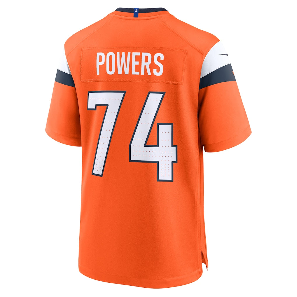 STECN D.Broncos #74 Ben Powers Orange Team Game Jersey