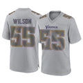 M.Vikings #55 Eric Wilson Player Gray Atmosphere Fashion Home Game STECN Stitched Jerseys