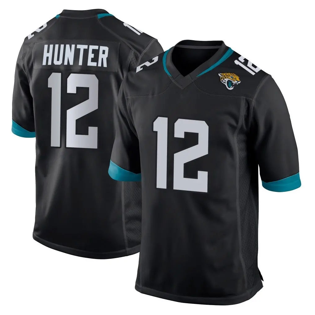 J.Jaguars #12 Travis Hunter Player Black Home Game STECN Stitched Jerseys