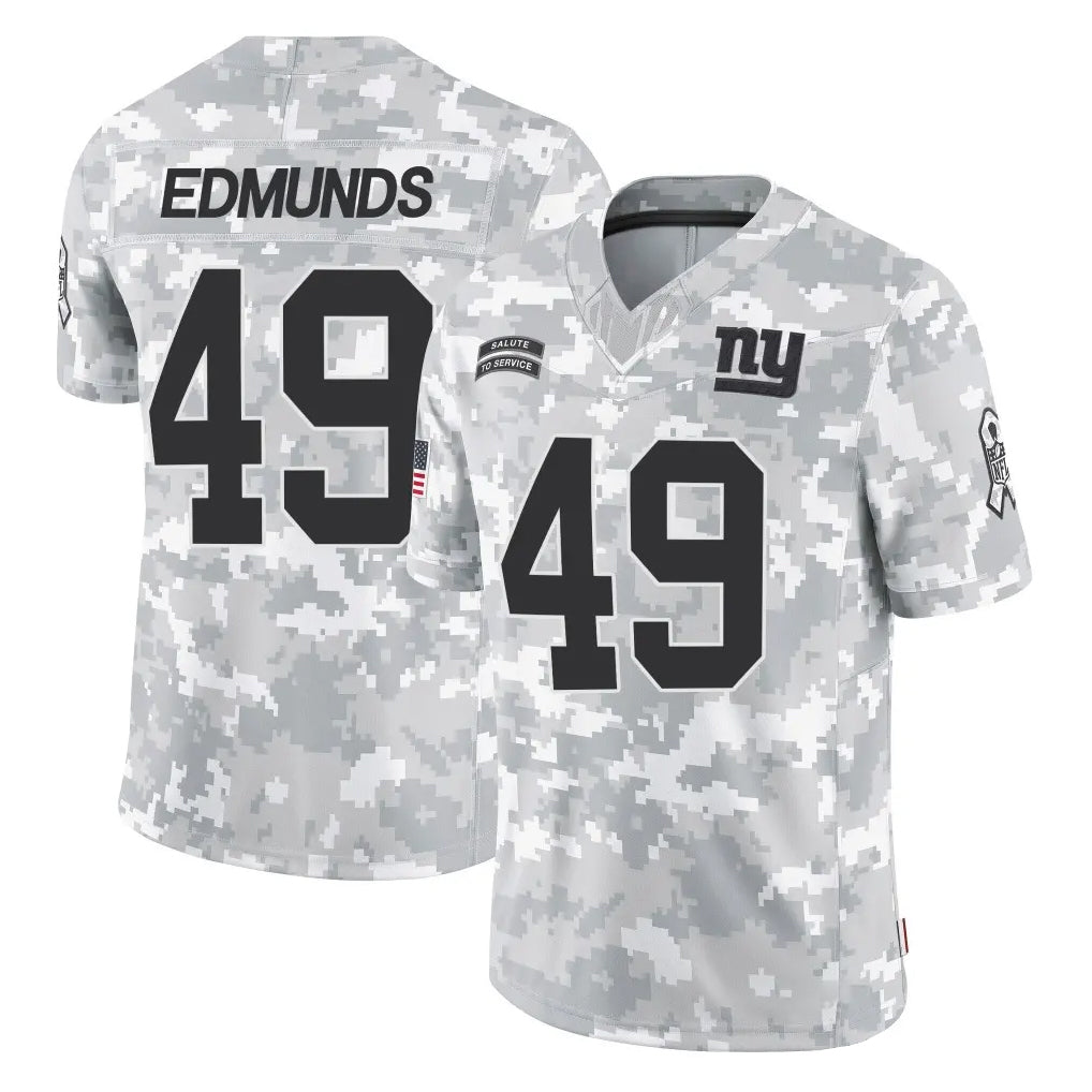 NY.Giants #49 Tremaine Edmunds Player Arctic Camo Salute To Service Limited Game STECN Stitched Jerseys