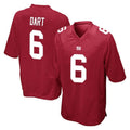 NY.Giants #6 Jaxson Dart Player Red Home Game STECN Stitched Jerseys