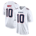 NE.Patriots #10 Drake Maye Player White Fashion Limited Home Game STECN Stitched Jerseys