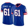 NY.Giants #61 John Michael Schmitz Jr. Player Royal Classic Vapor Home Game STECN Stitched Jerseys