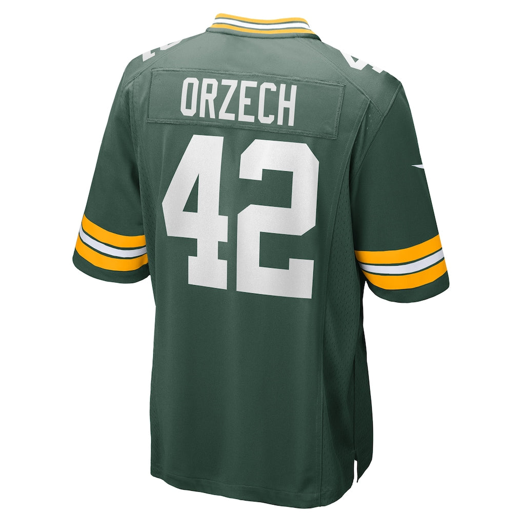 STECN GB.Packers #42 Matt Orzech Green Game Jersey