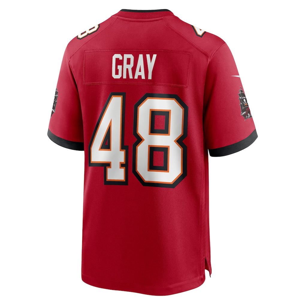 STECN TB.Buccaneers #48 JT Gray Red Team Game Jersey