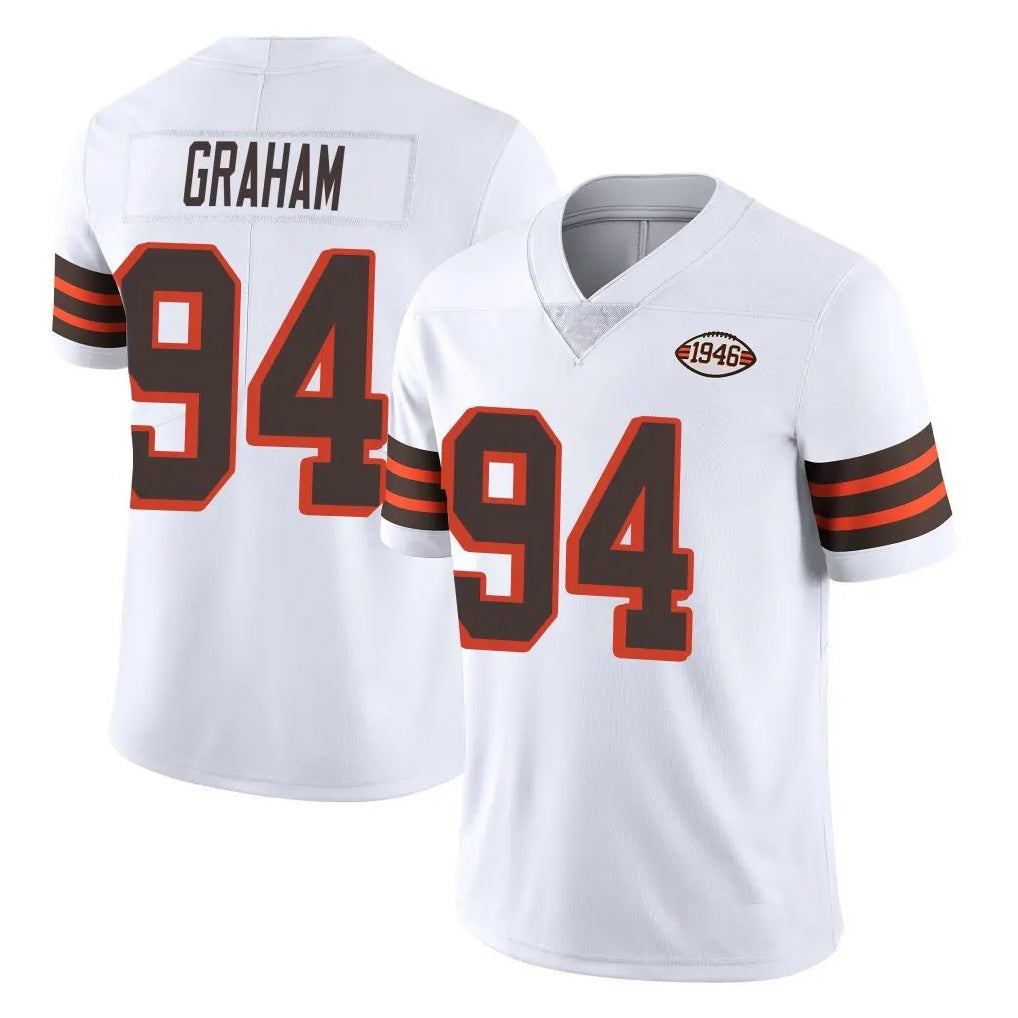 C.Browns #94 Mason Graham Player White Limited  Vapor 1946 Collection Alternate Game STECN Stitched Jerseys
