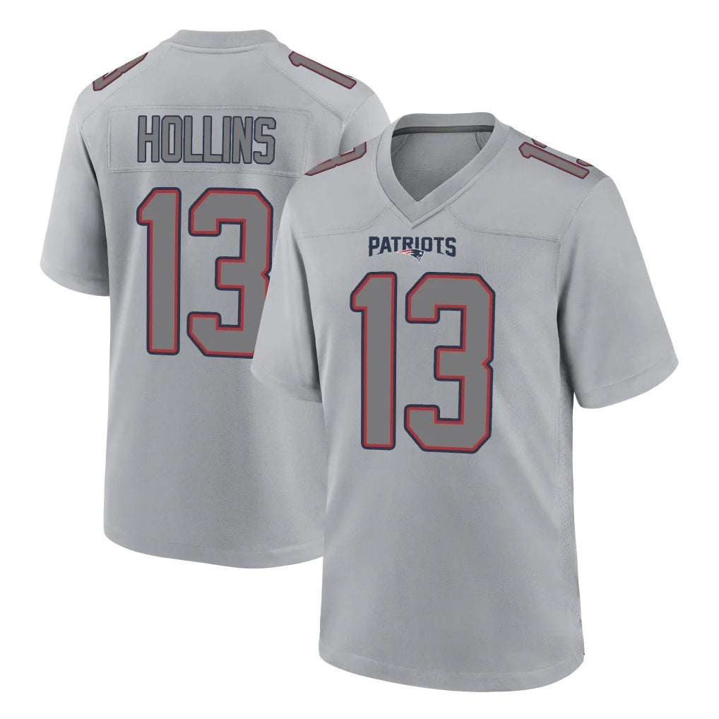 NE.Patriots #13 Mack Hollins Player Gray Fashion Limited Home Game STECN Stitched Jerseys